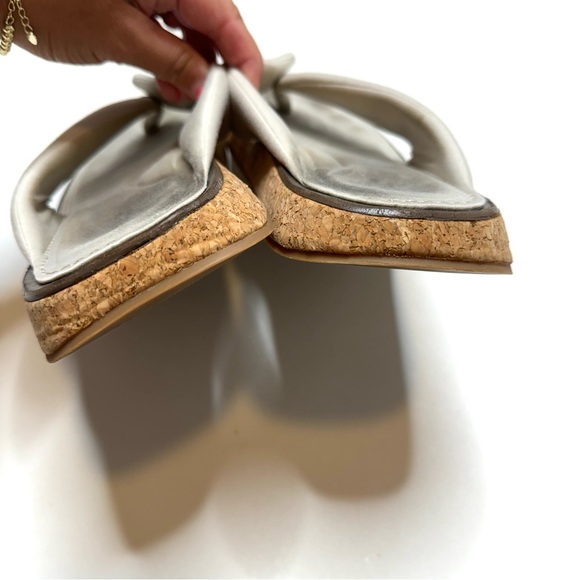 Rag & Bone Parque Thong Recycled Neoprene Flip Flop Sandals Off White Cork Sole - Picture 11 of 13